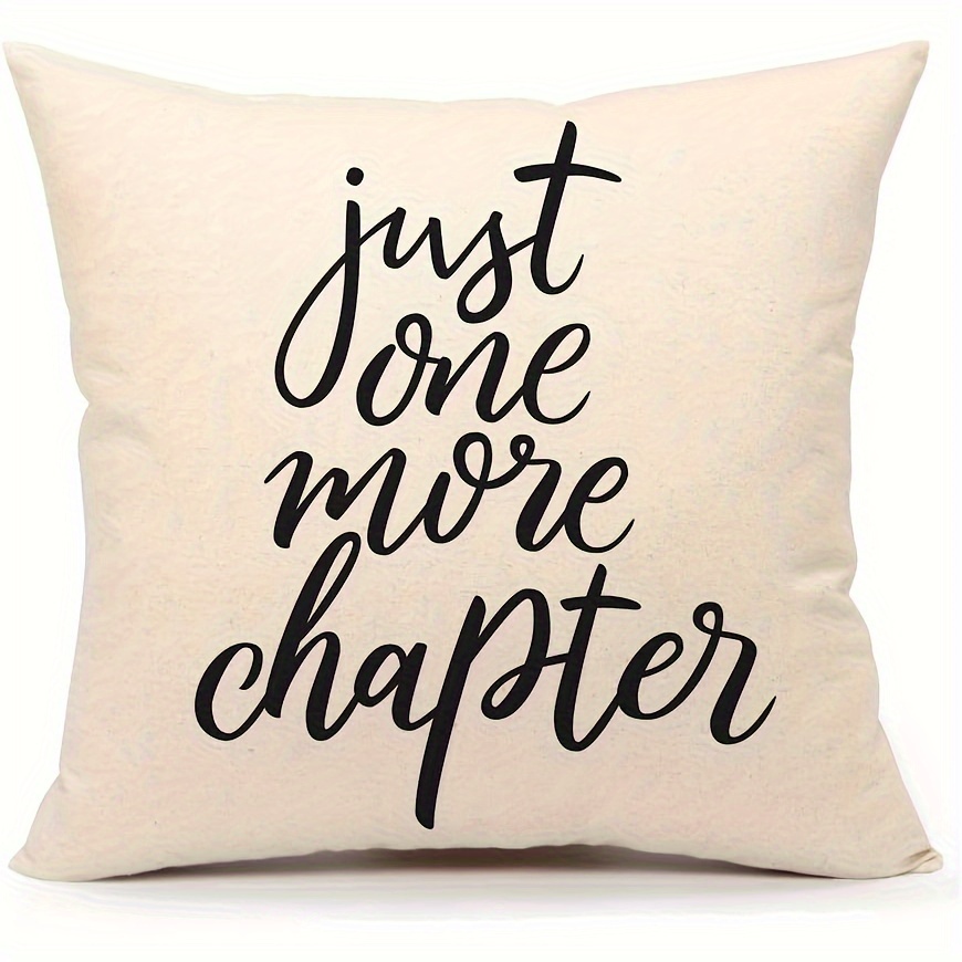 

Book : 'just ' Square Throw Pillow Cover, 18x18 Inch, Soft Polyester, Zip Closure - Sofa & Bedroom Decor, Book Pillow