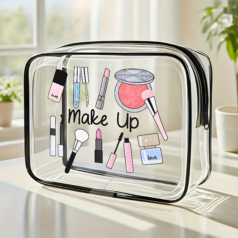 E-shop Modische, sparsame, transparente Handtasche mit Reißverschluss - Transparente Reise-Kosmetiktasche, Make-up-Tasche, Gymnastik- und