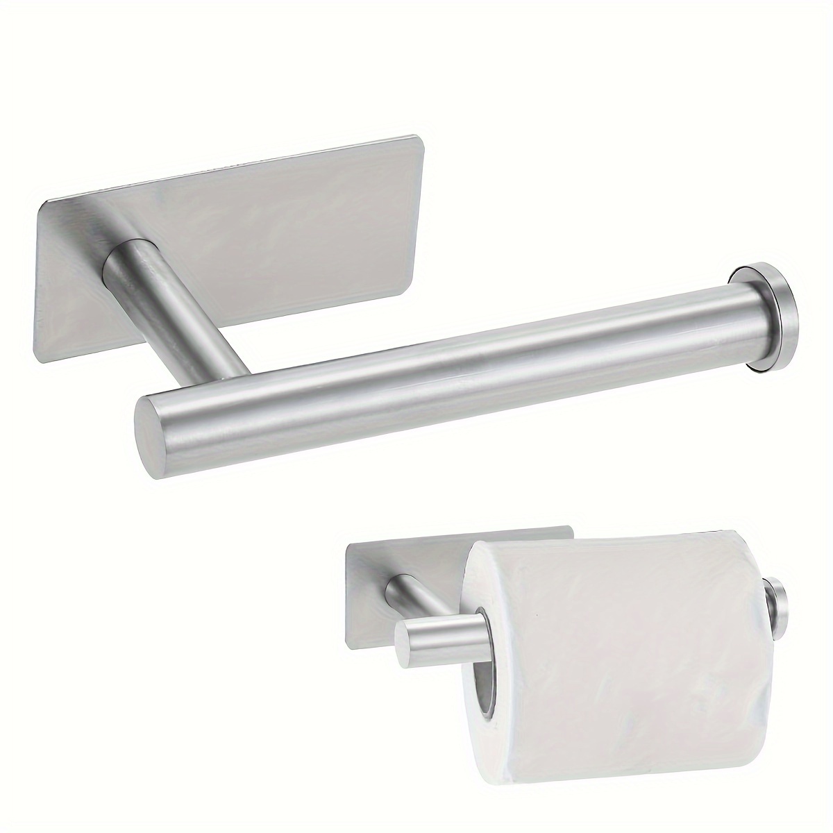 Self Adhesive Brushed Nickel Paper Towel Holder Wall Mount