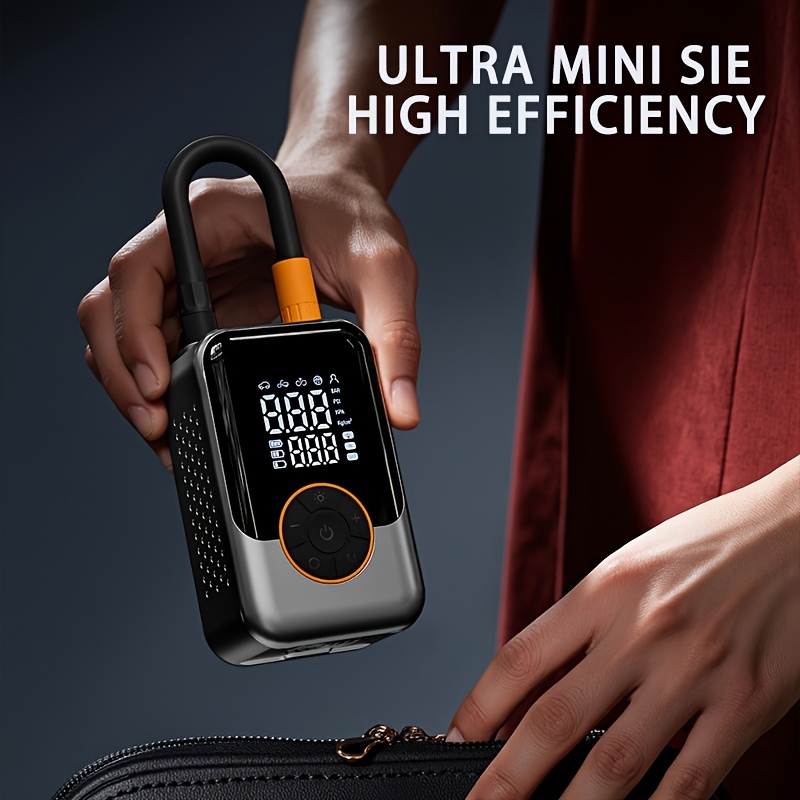 Mini Wireless Tire Inflator with Digital Pressure Gauge for tire pressure service detail image 3