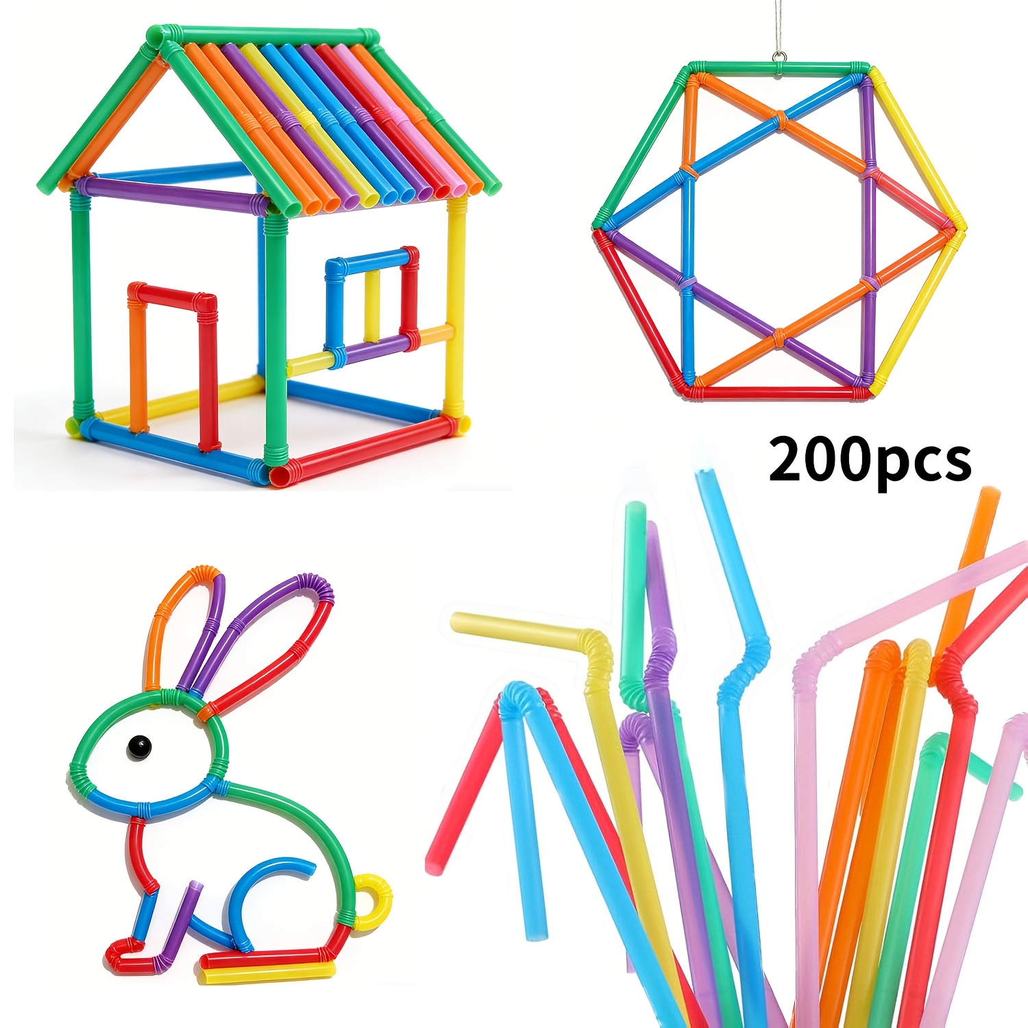 200pcs hand woven straw set diy weaving shaping tools creative shaping and kitchen utility tools craft enthusiast shaping weaving straws