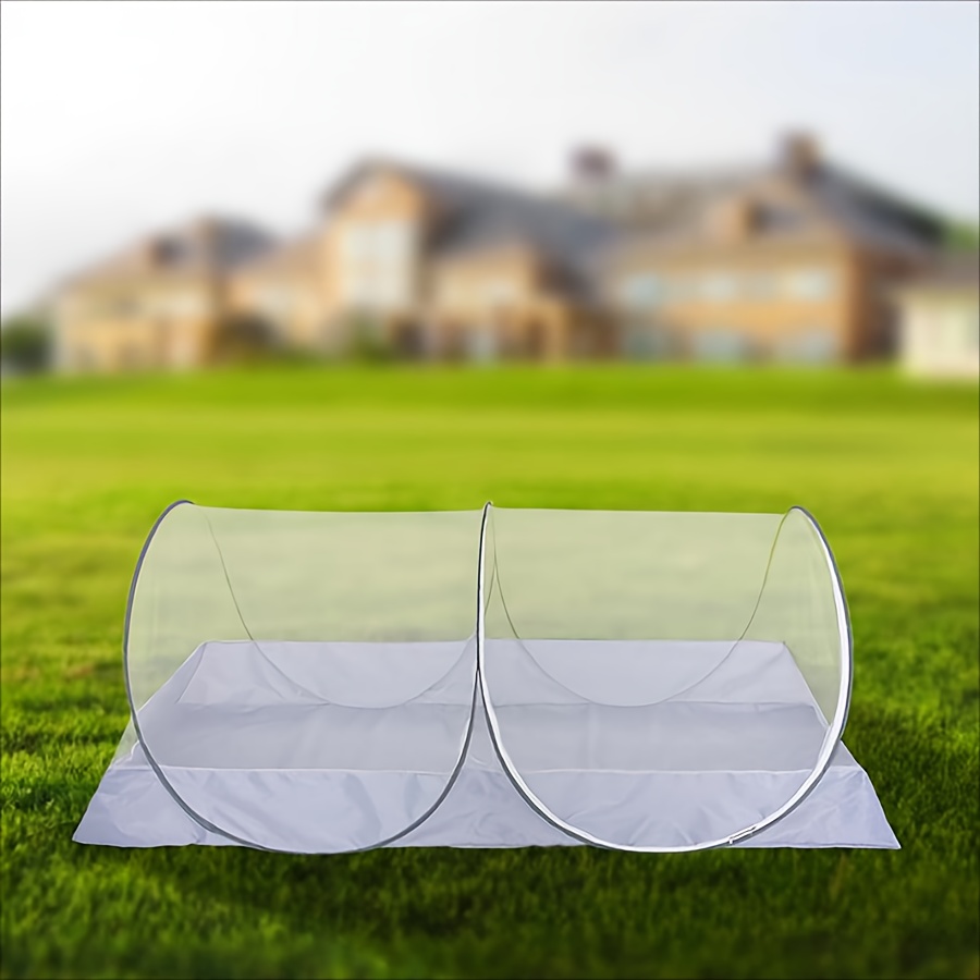 

Foldable Mosquito Net, Zippered Side Opening For Indoor & Outdoor Use, Installation-free, Ideal For Camping, Travel & Dormitory - Durable & Breathable Mesh Netting