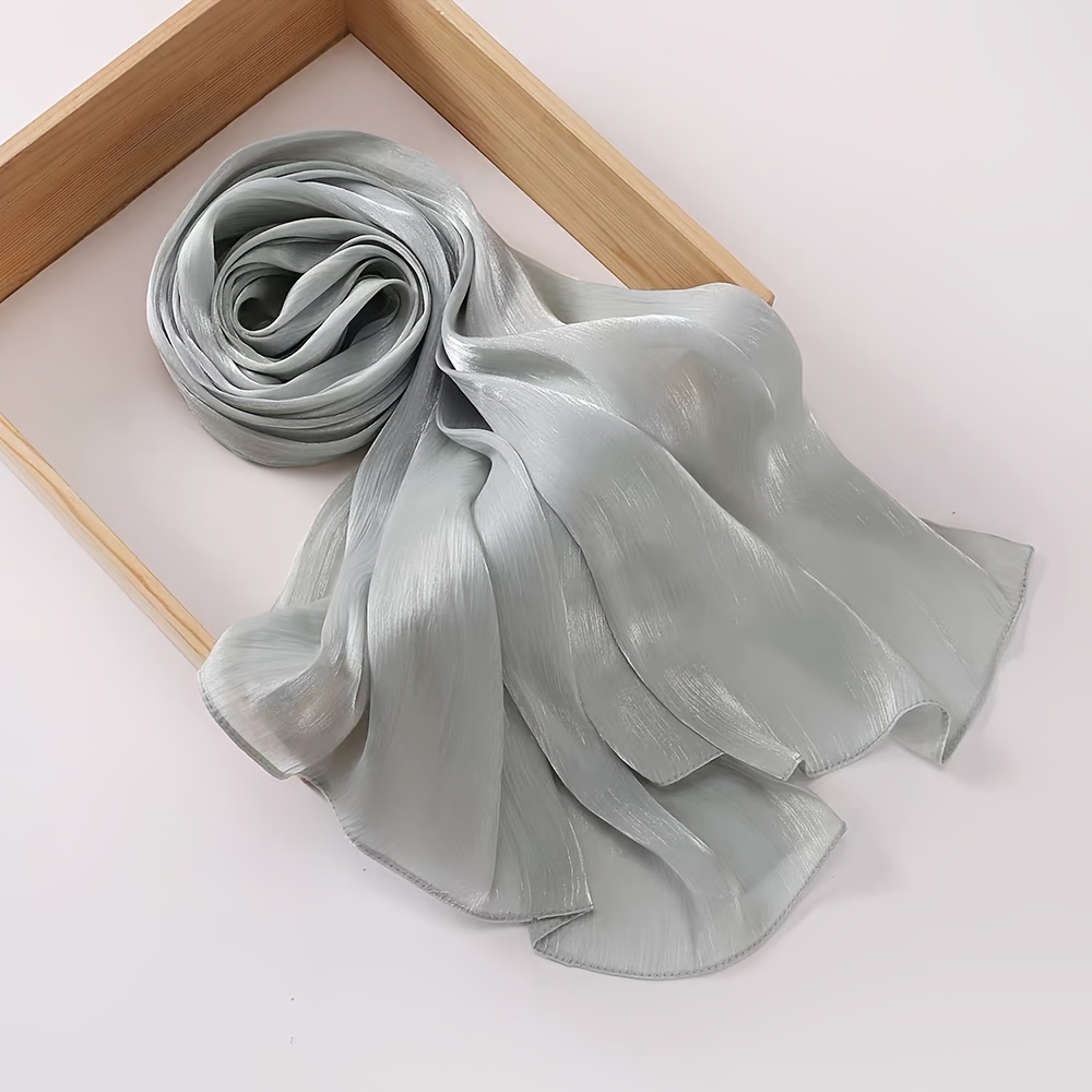 Dopamine Color Fine Sequined Neck Scarf, All-Season Accessory