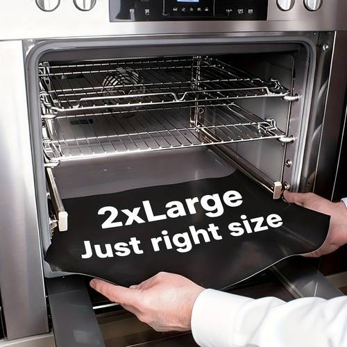 2 piezas, forro inferior para horno, alfombrilla extra y resistente antiadherente, protector reutilizable para horno, para parrillas eléctricas y de gas, universal para exteriores, accesorios de cocina, alfombrilla para parrilla, alfombrilla extra , universal, material
