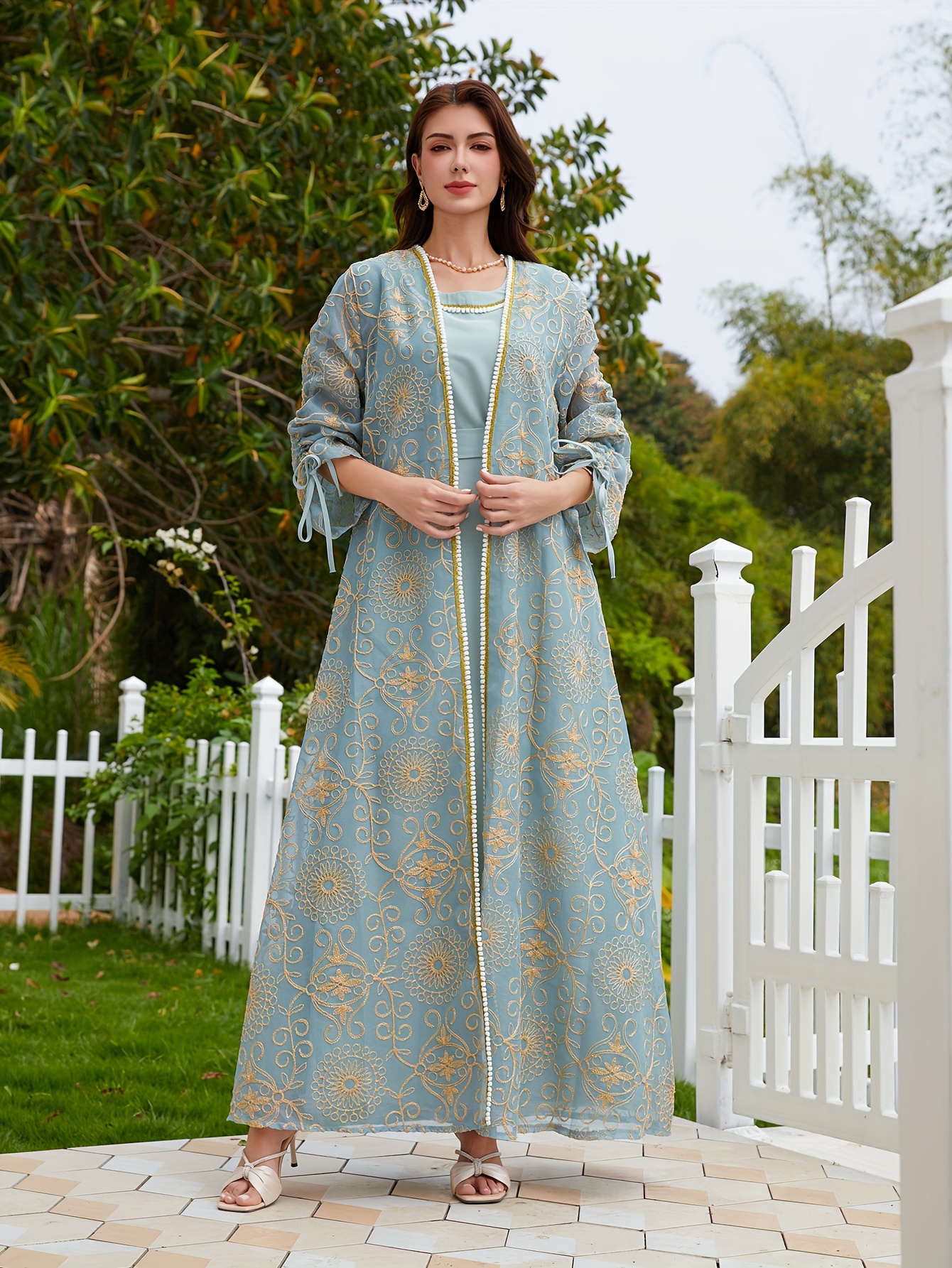 stock summer eid new muslim womens robe fashion - Temu New Zealand