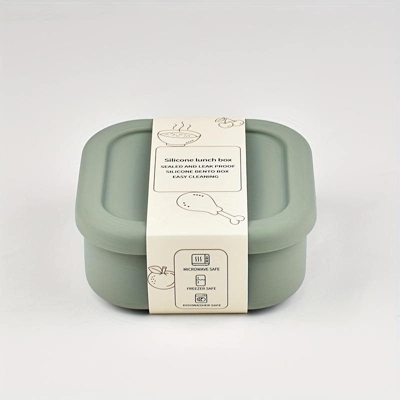Food Grade Silicone Lunch Box Microwave Heating Bento Box For Office Workers Square Lunch Box Outdoor Picnic Fresh Special Snack Box Fruit Box,back To School