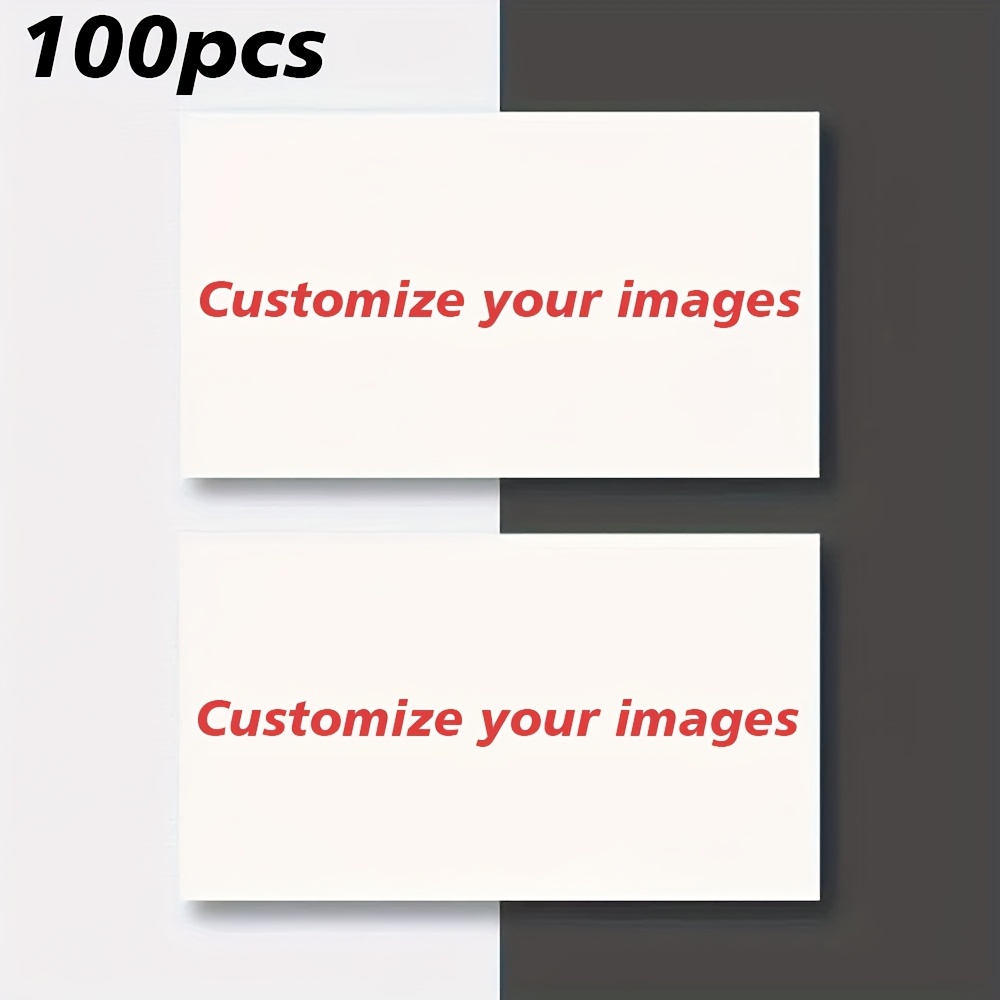 Customize 100 Business Cards - Personalized Photo Display, Single-sided Or Double-sided, High-quality Paper, Standard Size