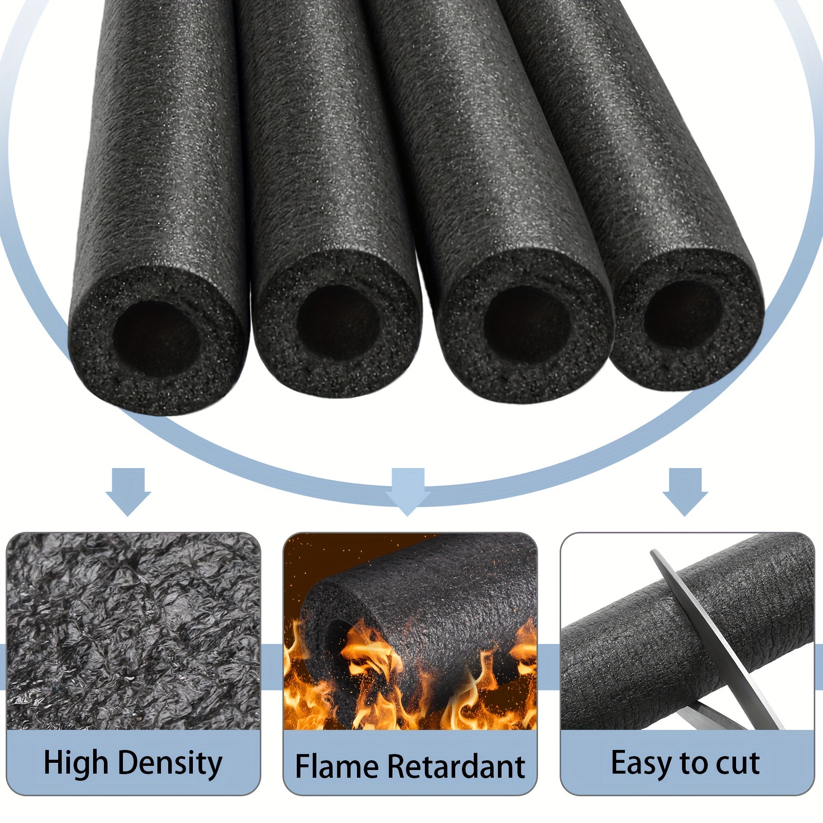Pipe Insulation Foam Tubes - Polyethylene Heat Protection For Winter Freeze Prevention