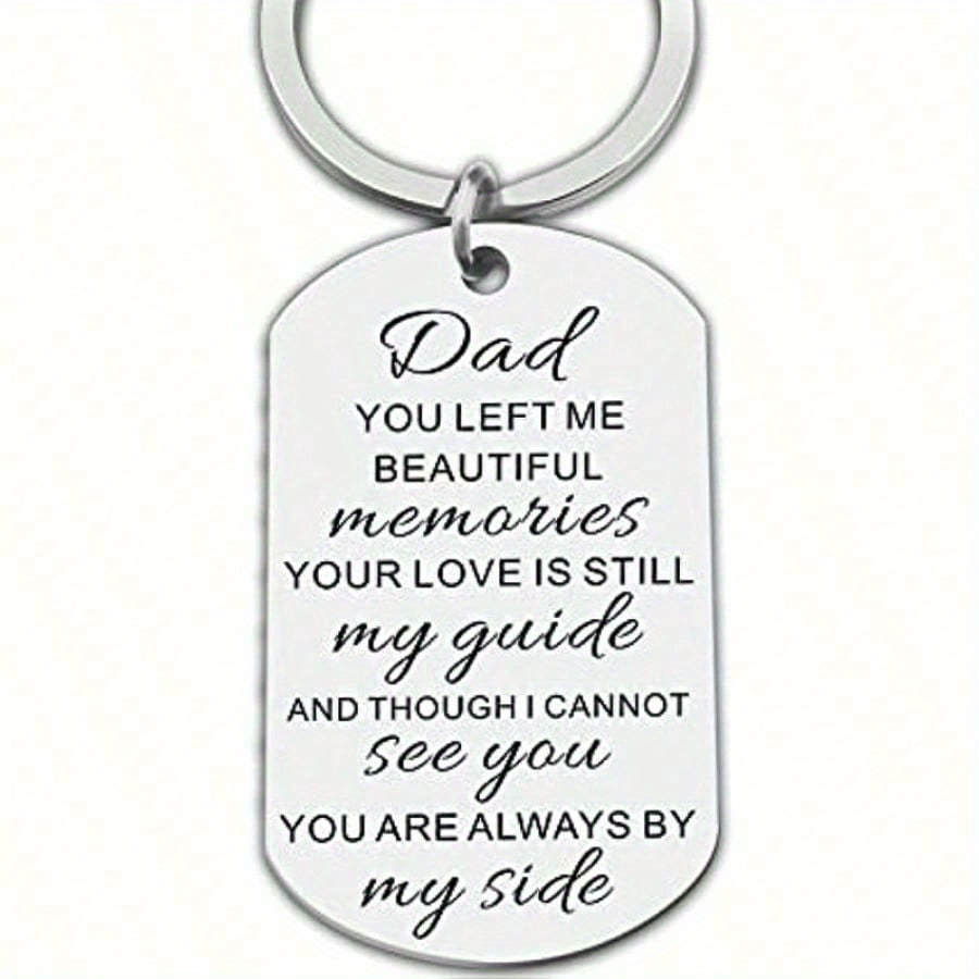 TEMU 1, Dad's Commemorative Keychain, Dad's Key Ring In Memory, Father's Day Gift