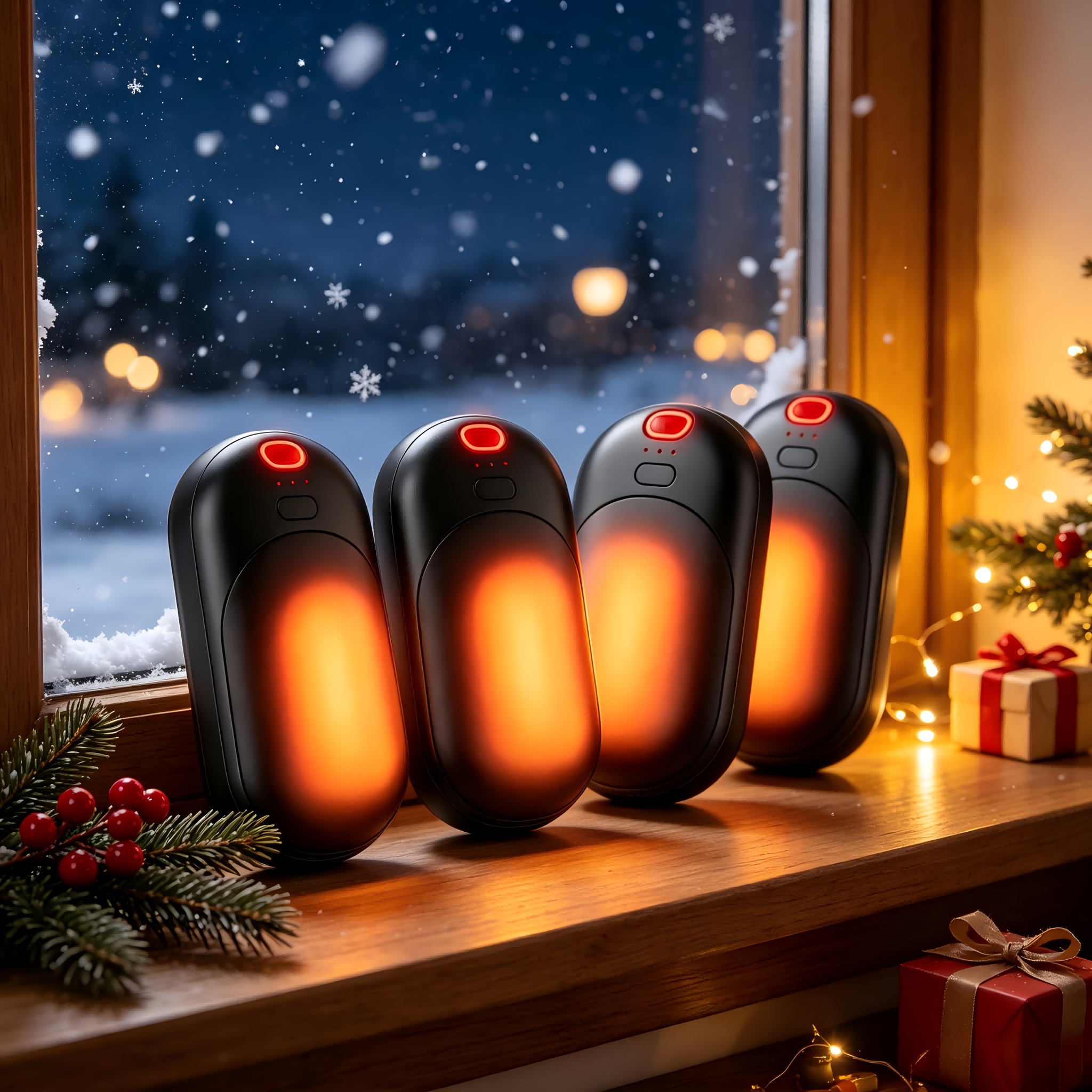 TEMU Upgraded 2-pack Rechargeable Hand Warmers - 6000mah Electric Portable Pocket Heater With 3 Levels , Gift For Christmas