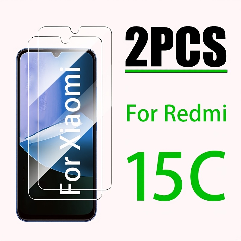 E-shop 2 Stk. gehärtetes Glas für Xiaomi Redmi 15C 4G 15C 4G, Displayschutzfolie für Redmi 15C 4G, Glas-Schutzfolie
