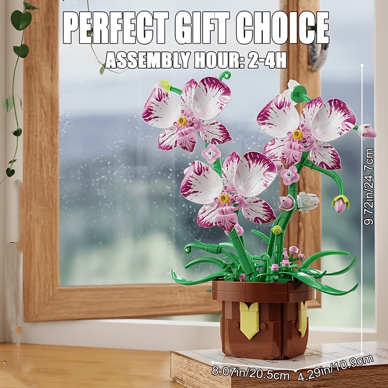 Phalaenopsis Orchid Potted Building Block Kit