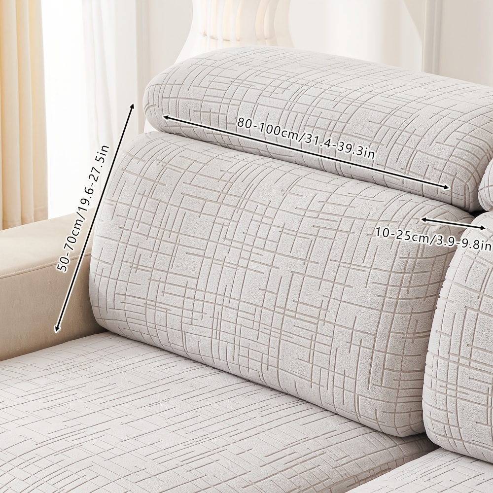 TEMU 1pc, Housse de canapé Well-Flower, Coussin de canapé ultra-doux et chaud, Housse de canapé universelle élastique de couleur unie de luxe léger