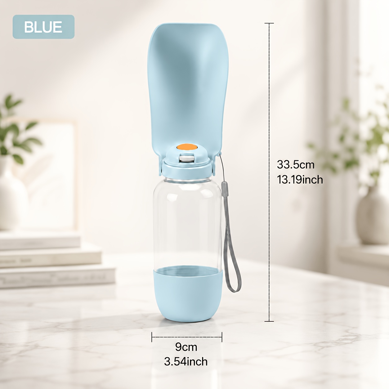 TEMU Lightweight And Portable Pet Water Bottle With A Lanyard, A -one Leak-proof Water And Food Dispenser, Suitable For Dogs And Cats, A Compact Pet