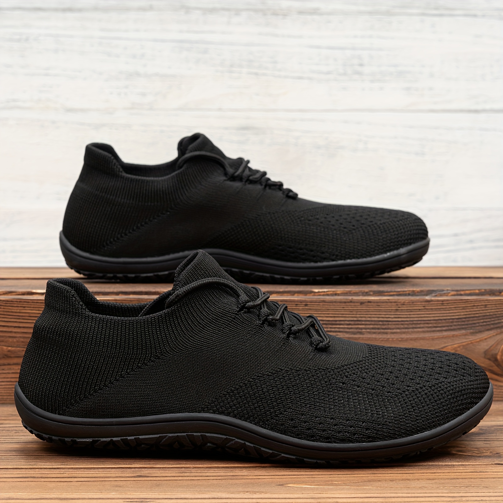 Zero Drop Barefoot Sneakers Lightweight Slip-Resistant Casual Shoes  Breathable Knit for running Tennis Machine Washable