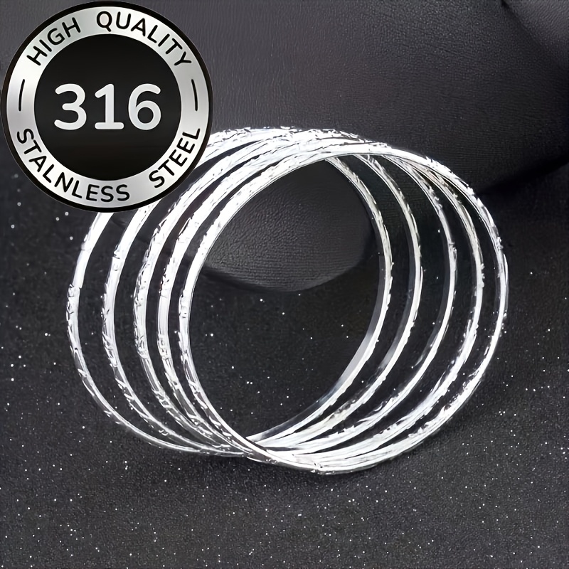 E-shop 316 Edelstahl 5-teiliges geometrisches Damenarmband, minimalistische Schmuckstücke, geeignet für den täglichen Gebrauch, nicht , Damen Schmuck,