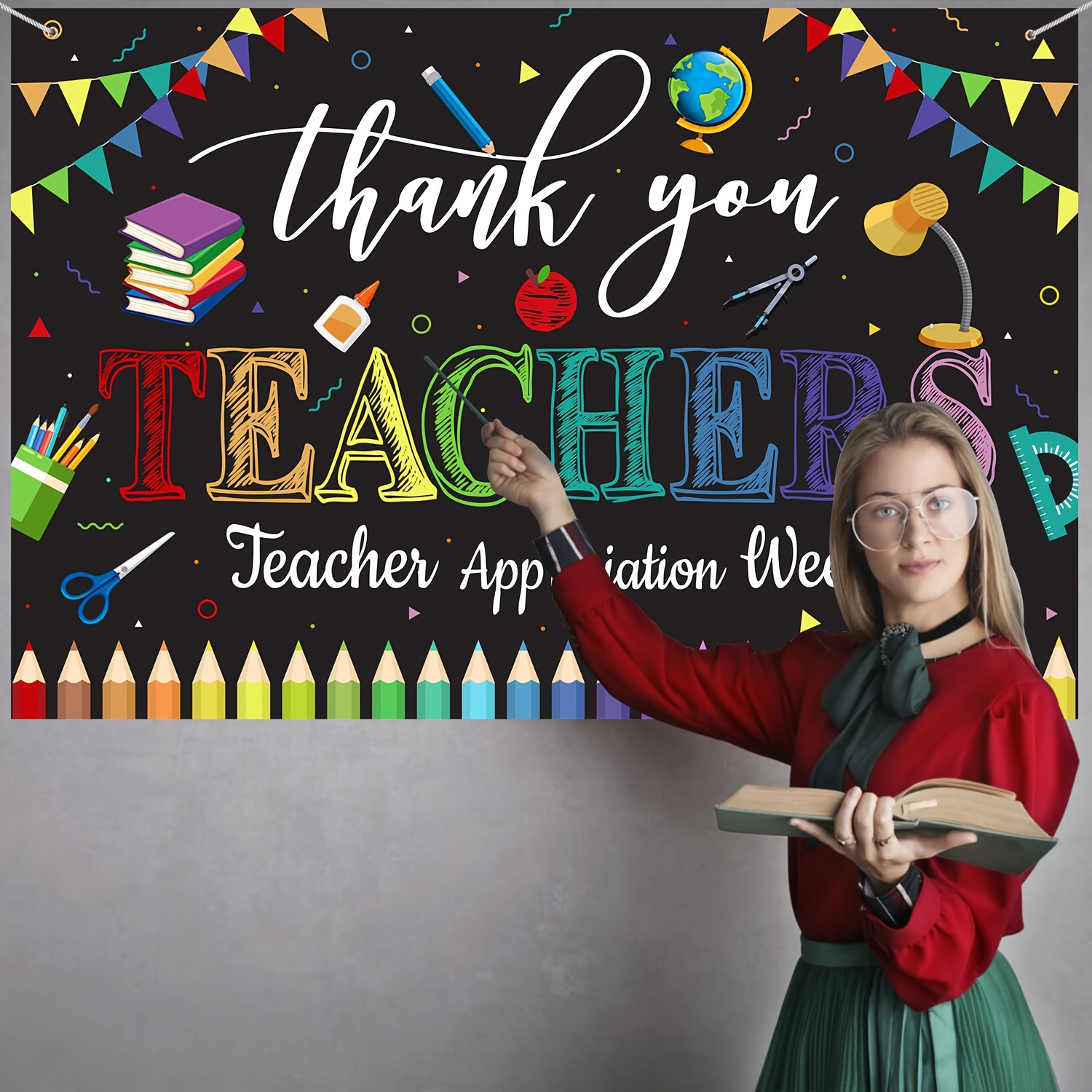 Thank You Teache Appeciation Week Backdop Banne