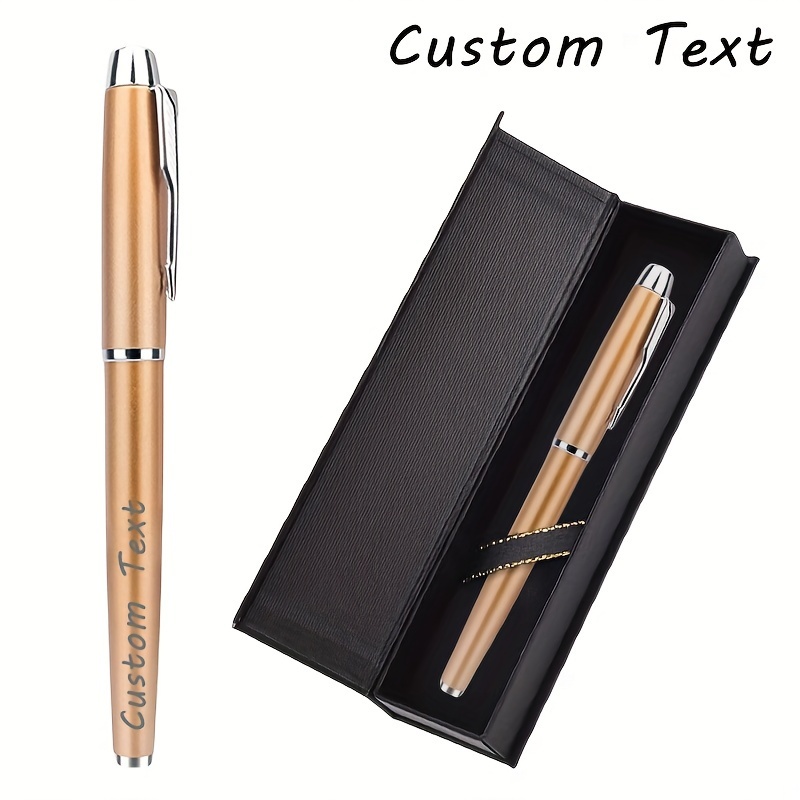 

1pc Golden Metal High-end Gift Box High-end Customized Pen Customizable Name Company Luxury Gift Box Gift Birthday Gift Party Gift