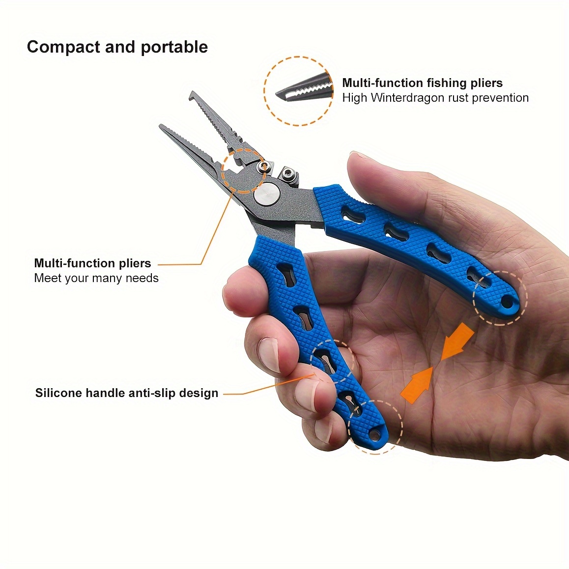 Portable Fishing Pliers Stainless Steel Braided Line Cutter - Temu