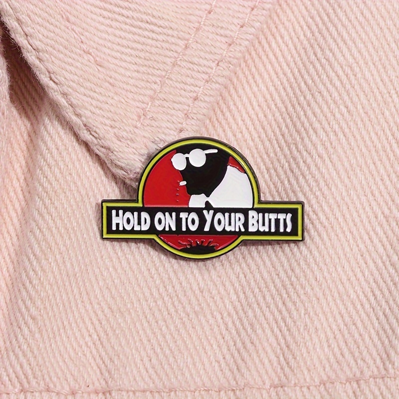 

To Your Butts" Enamel Pin - Cartoon/punk Style Alloy Brooch For Casual Attire & Gifting