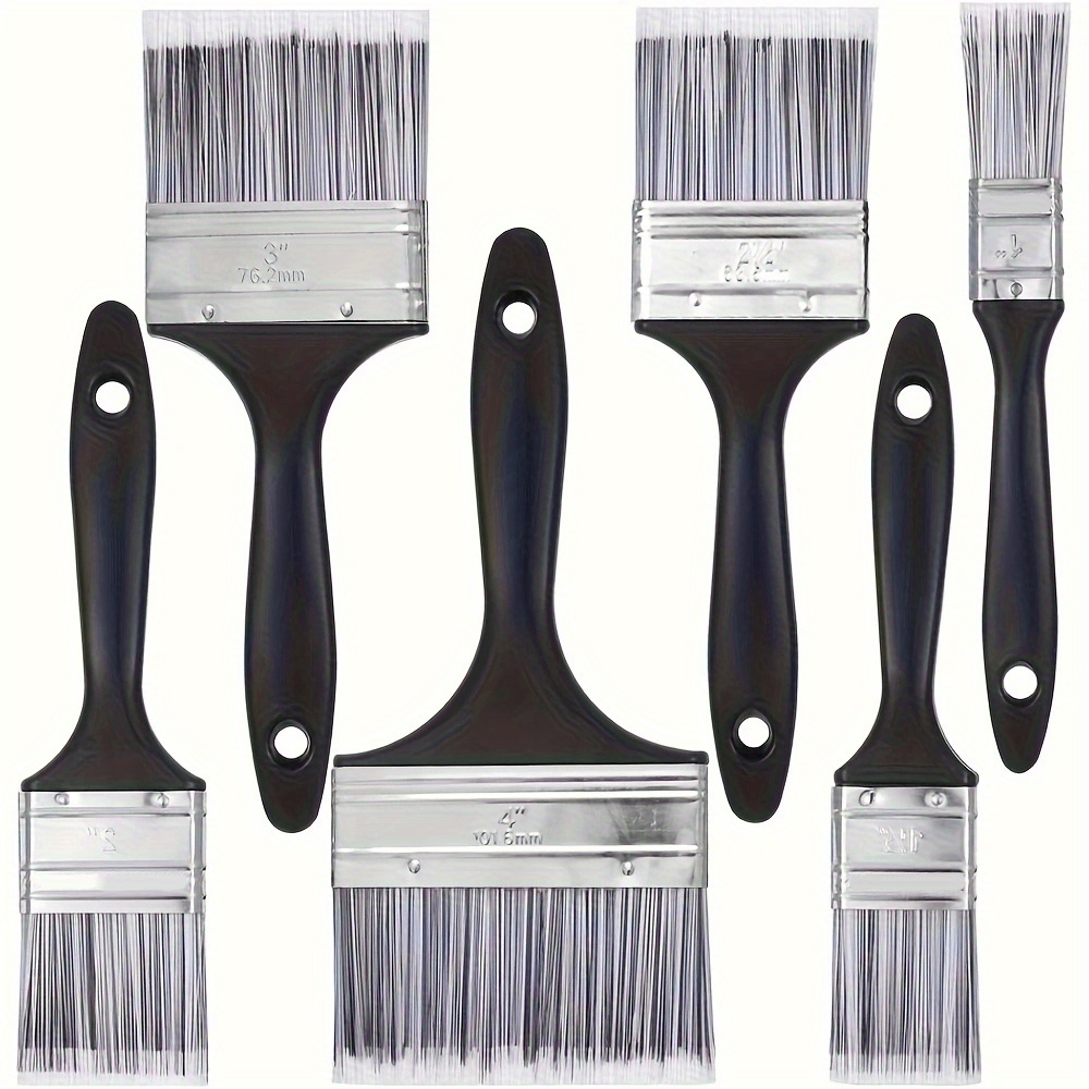 Image of Gaosaili 6pcs Paint Brush Set, Decorating Brushes For Furniture, Wall Painting, With Pp Handles And Of Bristle Suitable For All Paints