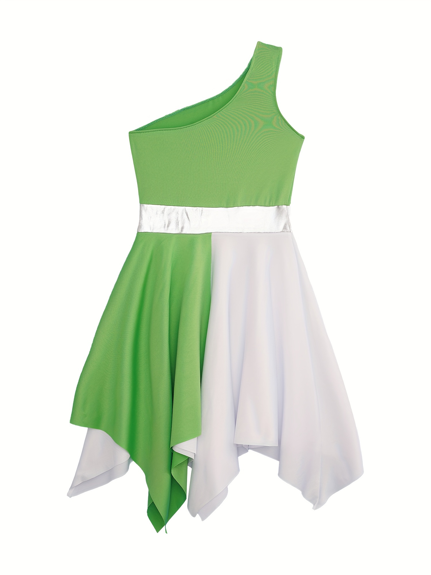 girls one shoulder asymmetrical praise dance dress worship - Temu Mexico