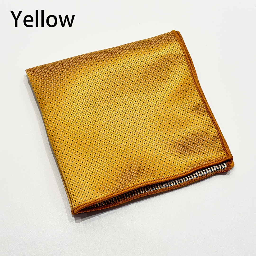Solid Colors Men's Pocket Square, Elegant Suit Accessories