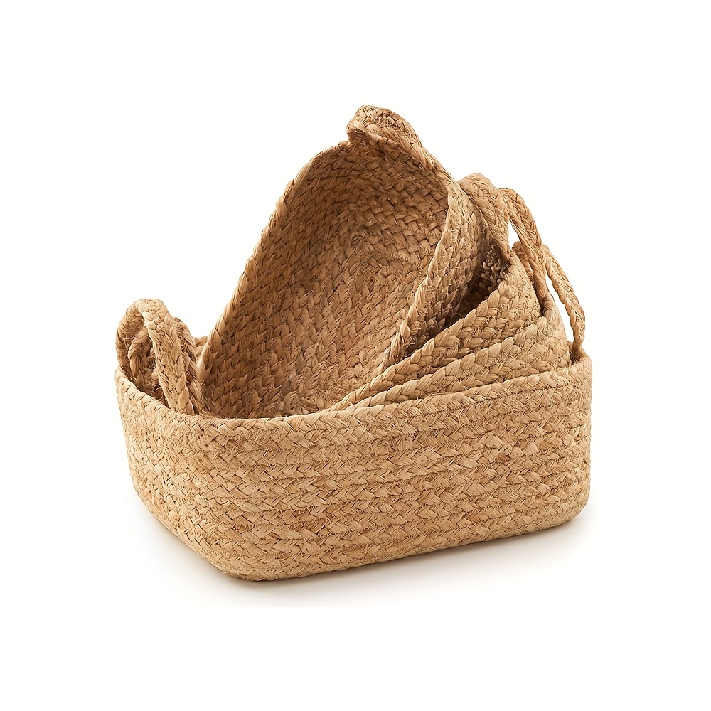 Image of Exquisite Storage Basket 4pcs Set - Ideal For Shelves, Autumn Home Decor, Shelf Baskets, Perfect For Organizing Your Home - High-quality Storage Boxes Match Any Bedroom Decor