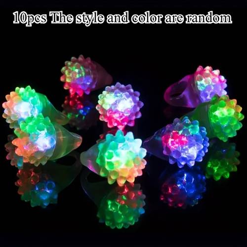 gift for her him 10 20pcs random colors glow ring glow ring party lights glow in the dark wedding party supplies holiday parties