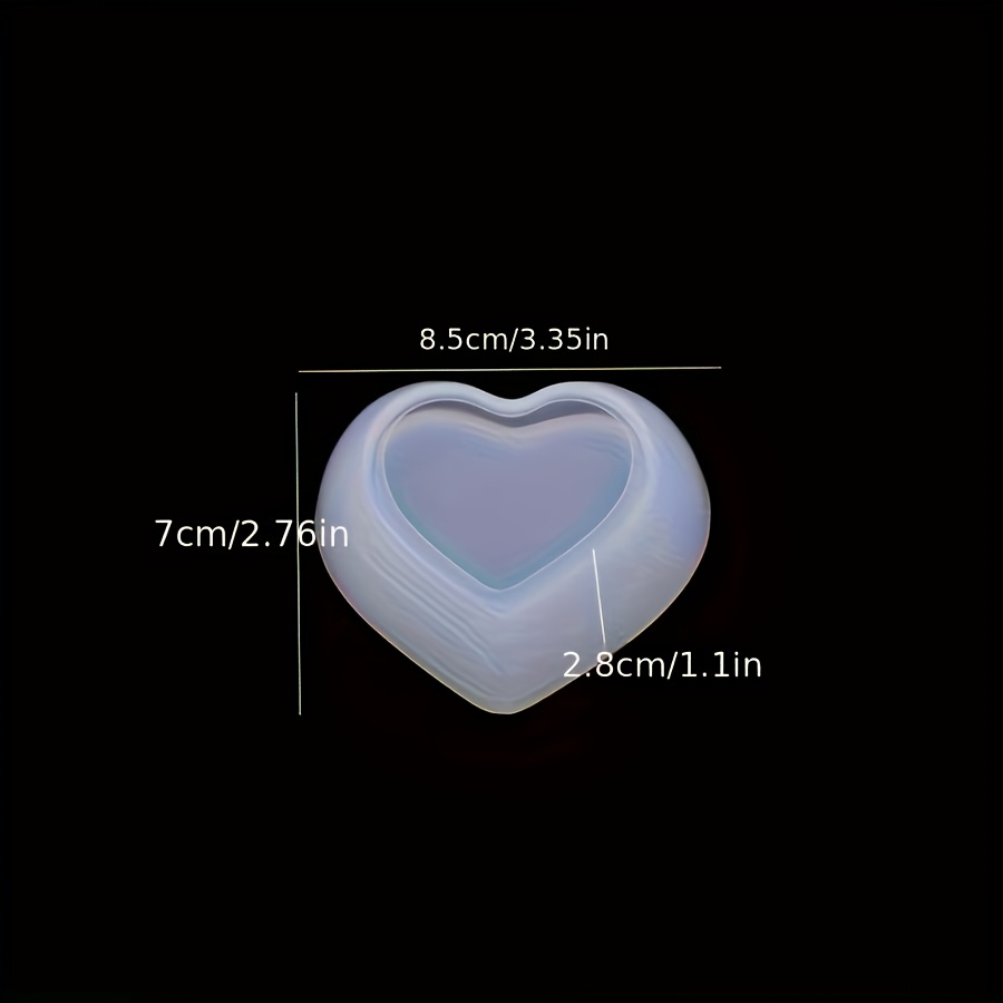 Image of Diy Heart-shaped Storage Plate Clay Mold Silicone Mold For Jewelry Crafts, Gifts, Home Decor, Mother's Day Gifts, Wedding Favors, Decorations, Valentine's Day Gifts, Etc.