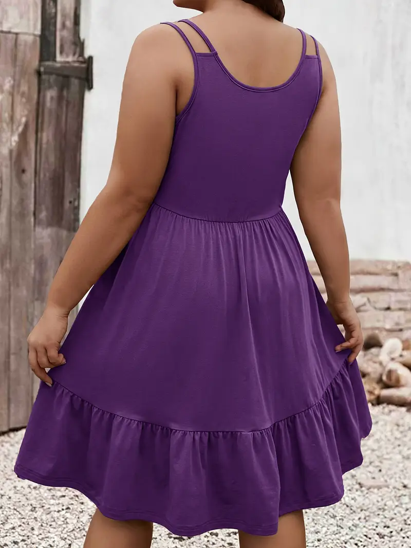 tiered ruffle ruched cami dress Maternity Ruched Bust Layered Hem Mesh Ruffle Cami Dress Mauve / L