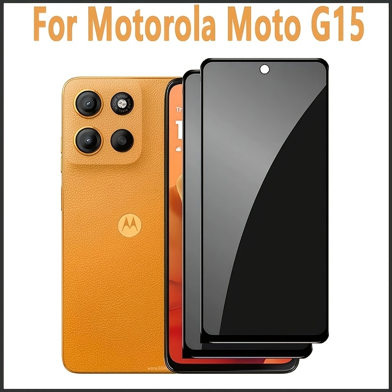 TEMU (2 piezas) Para Motorola Moto G15, película de pantalla de cobertura total, cerámica , antiespía y de privacidad