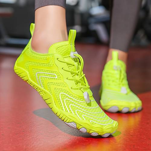 womens quick shoes vibrant neon yellow lightweight breathable fabric upper non slip rubber sole ideal for activities summer outdoor footwear