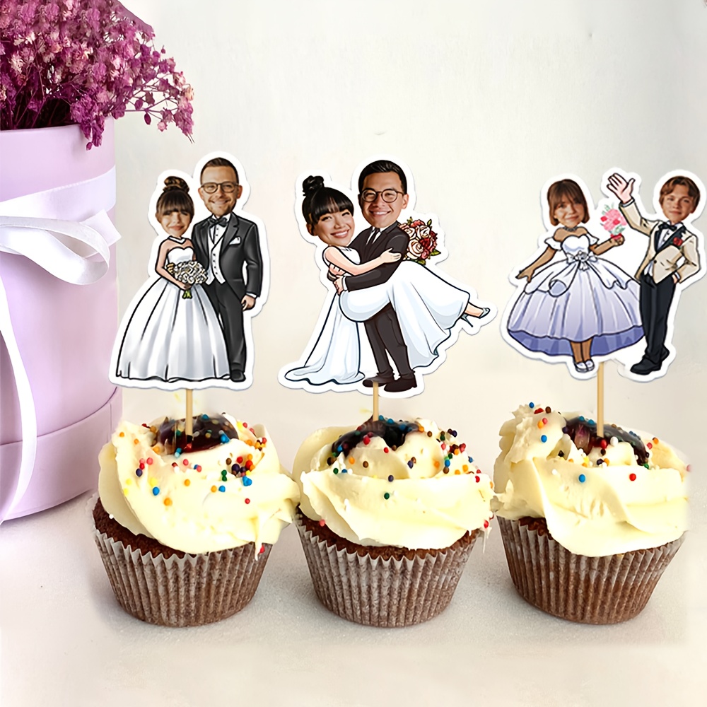 Cake Topper Wedding Bride And Groom Black Couple Wedding Cake Topper - Fun Resin Decoration For Bridal Showers & Engagement Parties Black Wedding Topper