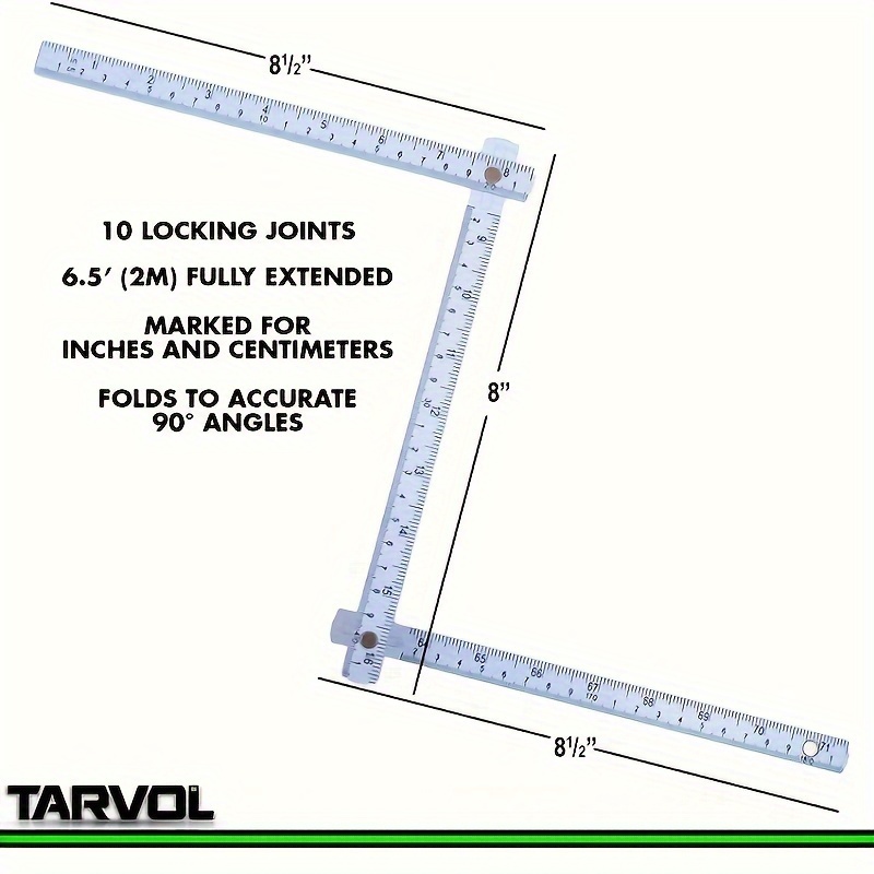 

1pc 6-fold Plastic Measuring Tape - Dual Scale, Metric & Imperial Units, For