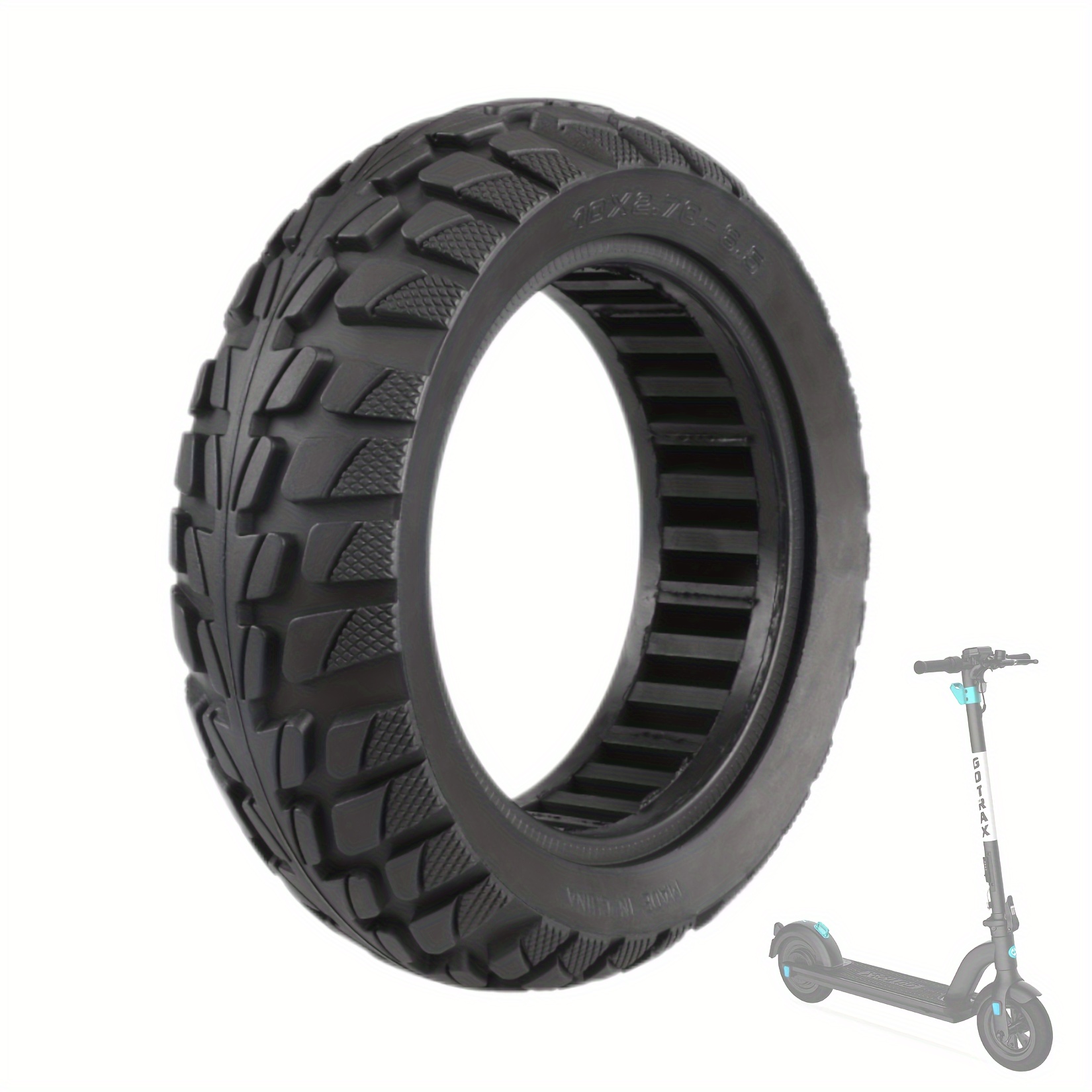 

Explosion-proof Solid Tires, 10 Inch Solid Tire 10x2.70 10x2.75 Tire For S Pro Scooter 70/65-6.5 Tubeless Puncture-proof Tire, Shockproof Design