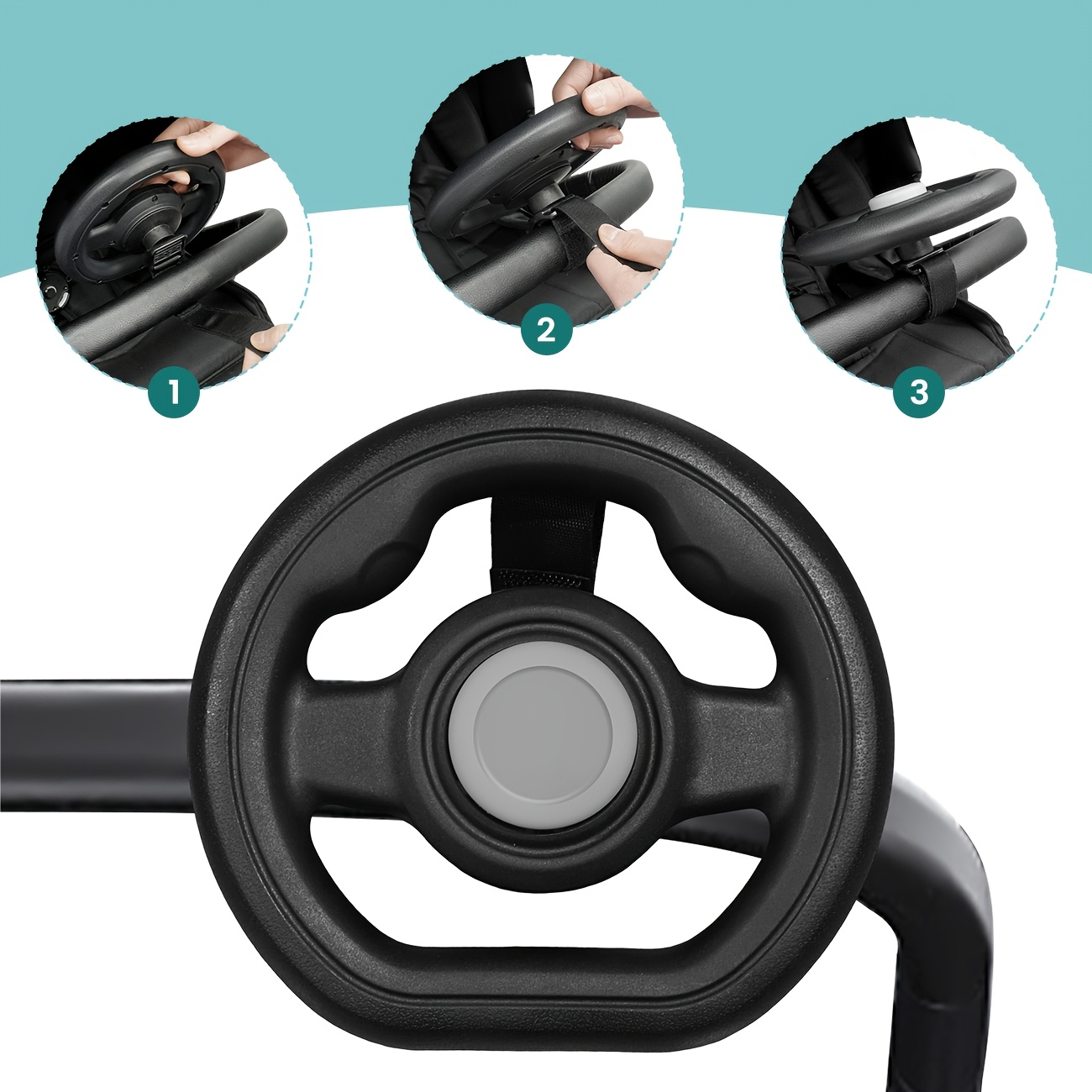 Stroller Travel Steering Wheel Accessory