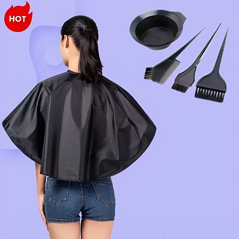 E-shop Haarfärbungs-Set (./5 Stk. Set), Enthält 3 Haarfärbepinsel, 1 Haarfärbemantel, 1 Haarfärbefarbmischschüssel, Salon Haarschönheitspflege und