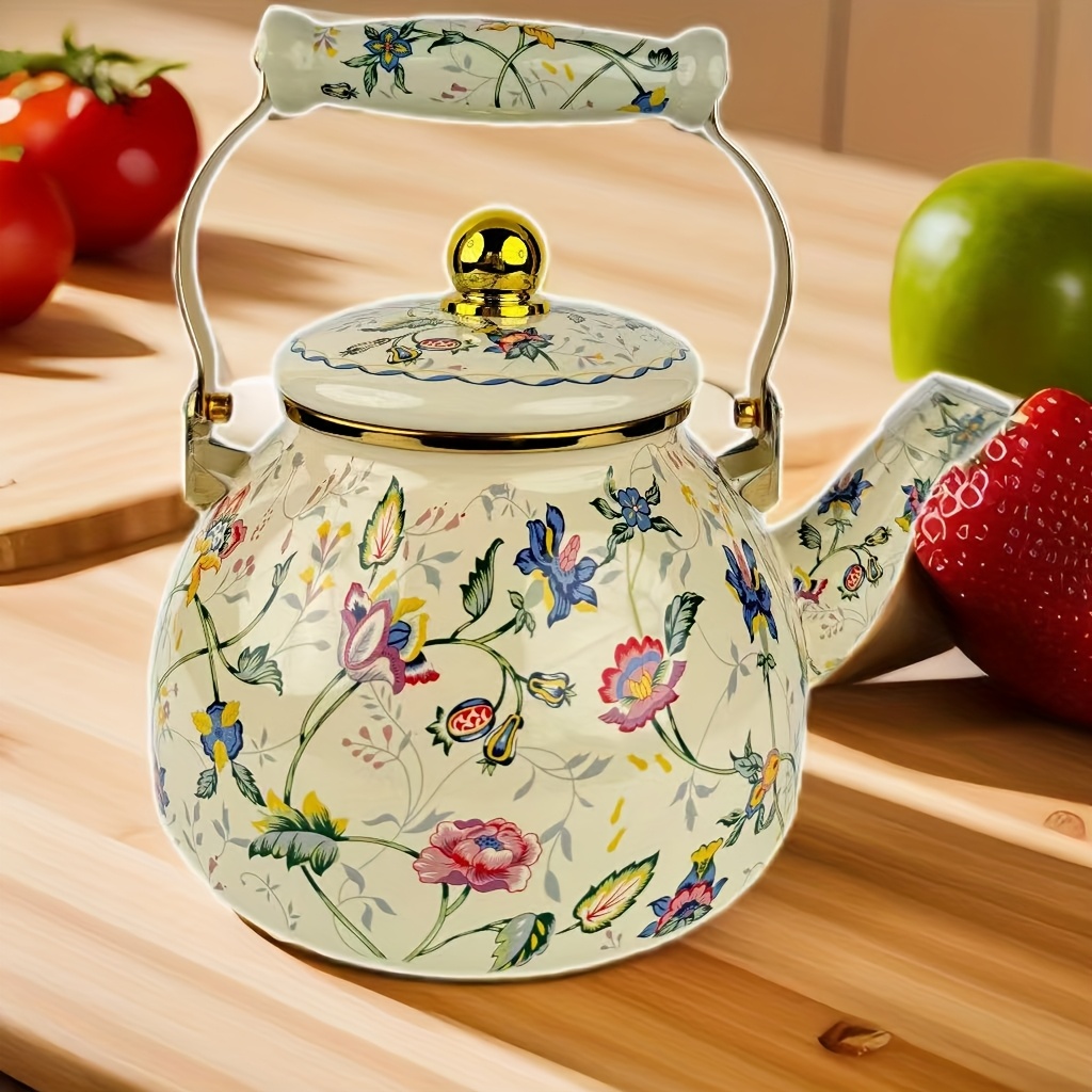 enamel kettle retro   style   tea coffee milk suitable for any stove health details 7