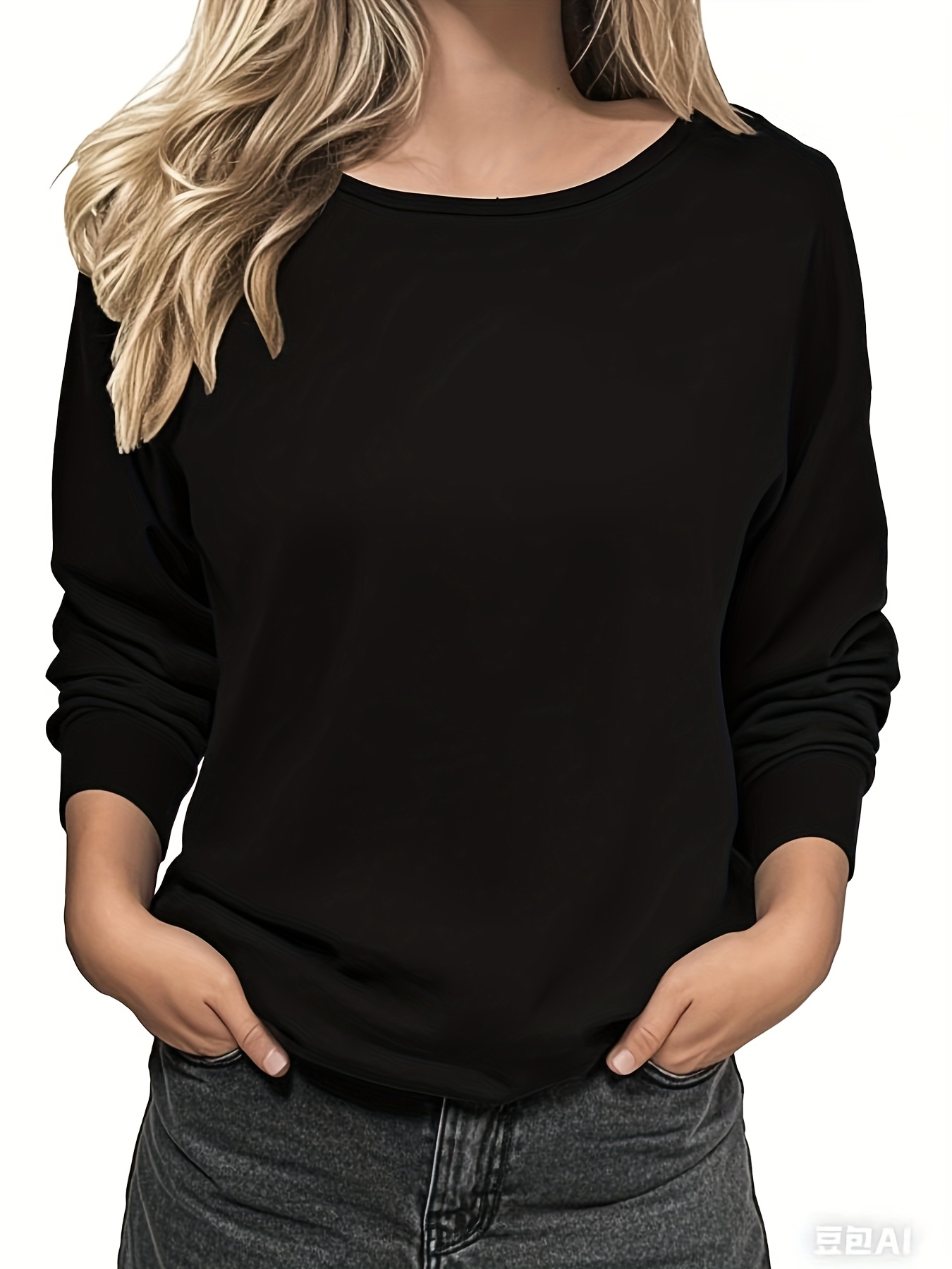 Maglie Maniche Lunghe Magliette Lunghe Larghe Maniche Lunghe