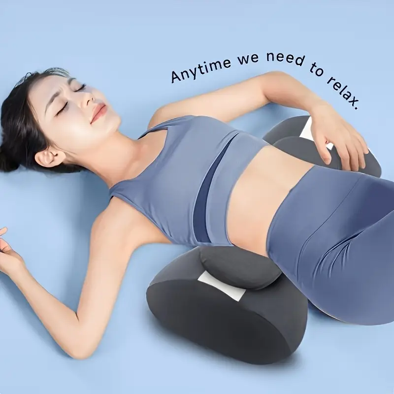 ergonomic 3d contoured lumbar support pillow removable washable magnetic cover with heat relax dual use for office chair bed white no power needed Product details 3