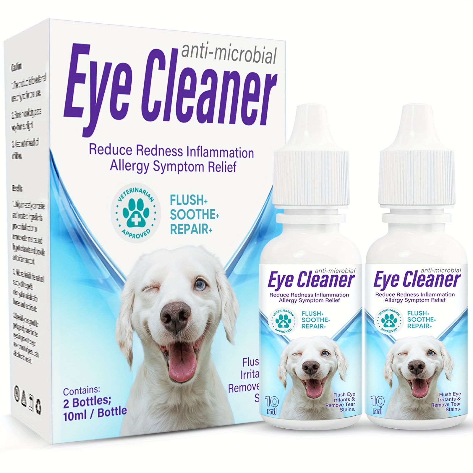 

Dog , Pet Eye Cleaner For Dogs And Cats, 2 10ml Bottles