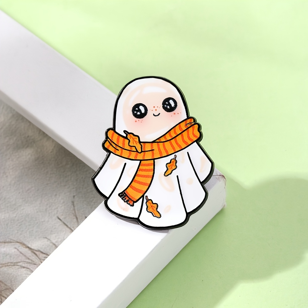 TEMU Smaltata "Happy Autumn" Halloween Spille Decorative Ornamenti Distintivi da Borsa e da Regali