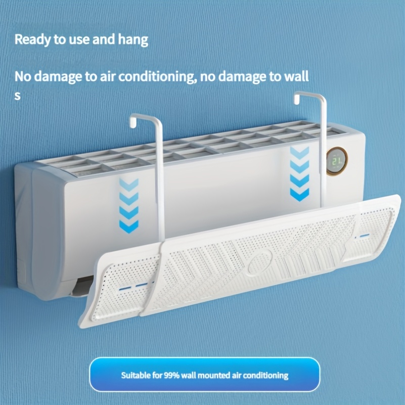 1pc wall mounted air conditioner deflector all in one wind protection cover no direct blow design quick installation for a   environment