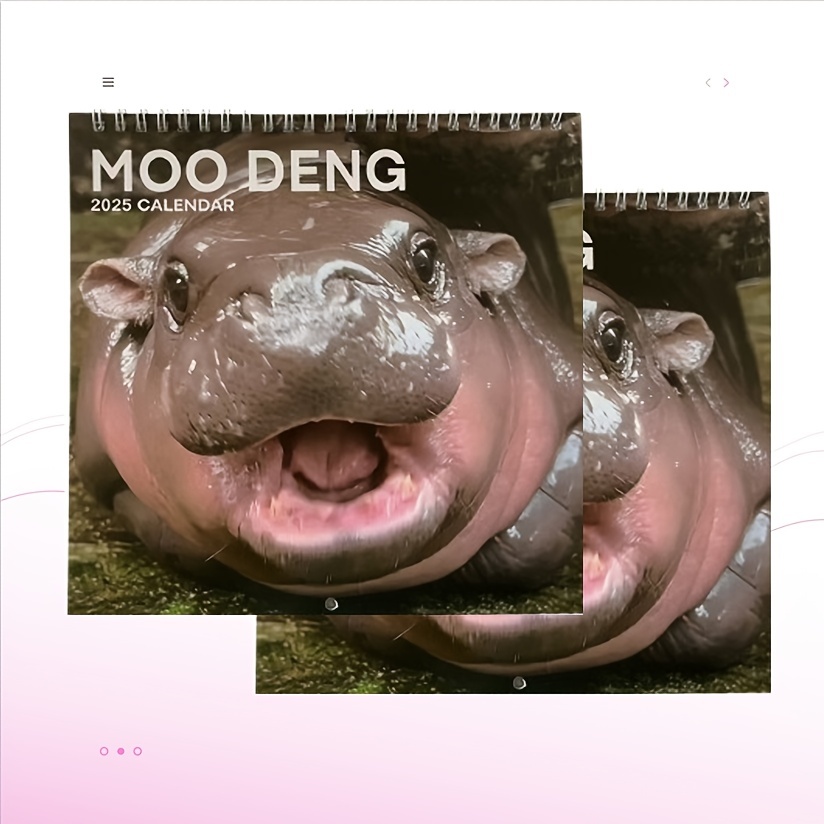 

2025 Moo Calendar, Funny Hippo Calendar, Suitable For Office, Home And , Thoughtful Or Funny Prank Gifts For , Perfect Gifts For , Moo Fans