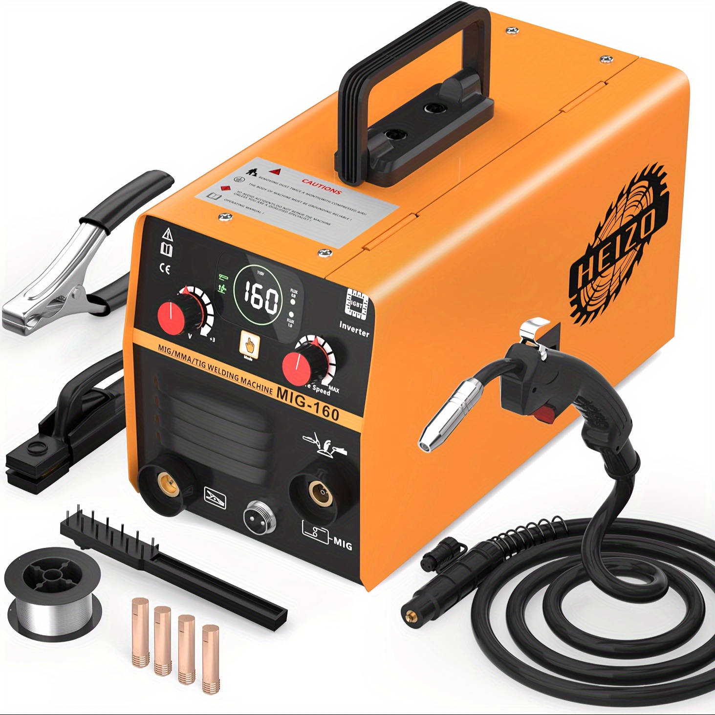 

160a Mig Welder Machine 110v/220v, Flux Welder/lift Tig/stick Arc Welder 3 In 1 With , Gasless Mig Welding Machine Igbt Inverter Welder Portable Wire Feed Welder