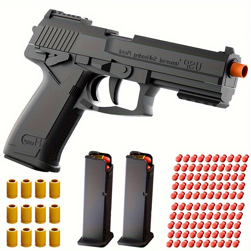 Pistolet Jouet à Balles Souples En Mousse – Blaster Éducatif Avec 2 Chargeurs, 50 Projectiles – Dès 7 Ans