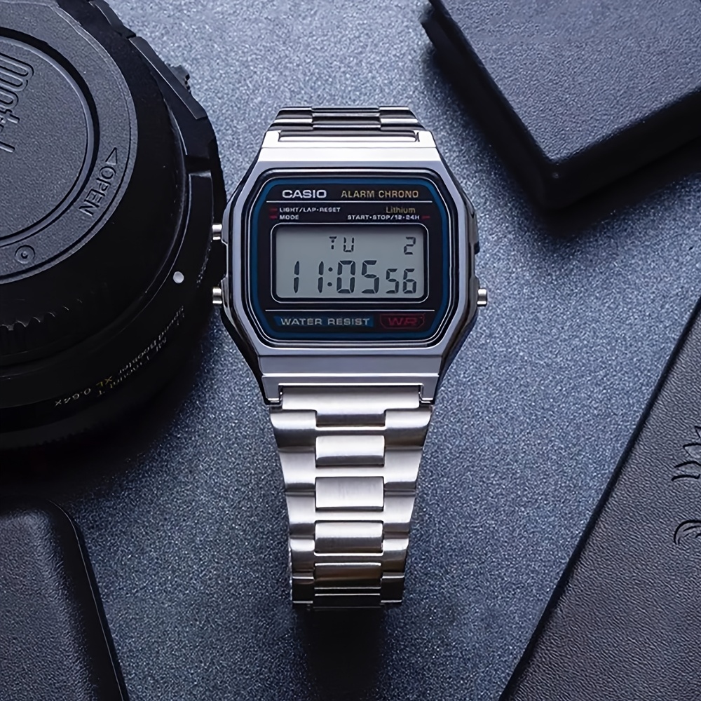 * *'* Square Digital Waterproof Watch A158WA-1DF