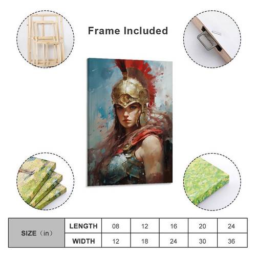 greek mythology canvas art poster elegant wall decor for bedroom living room office no battery needed