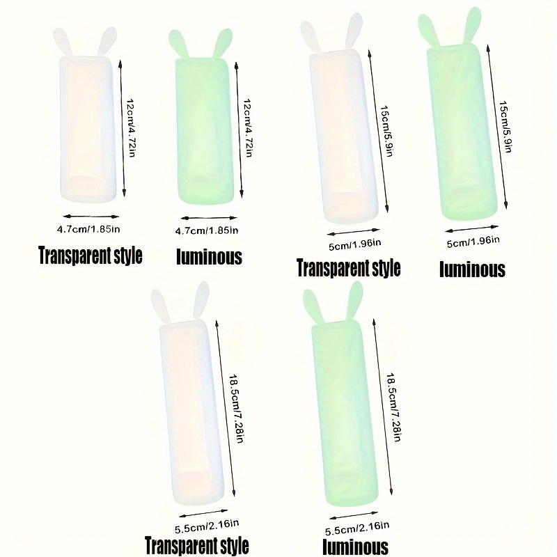 1pc Luminous Silicone Remote Control Cover, Rabbit Ears Dustproof Anti-Fall Protective Case for TV and Air Conditioner Remotes